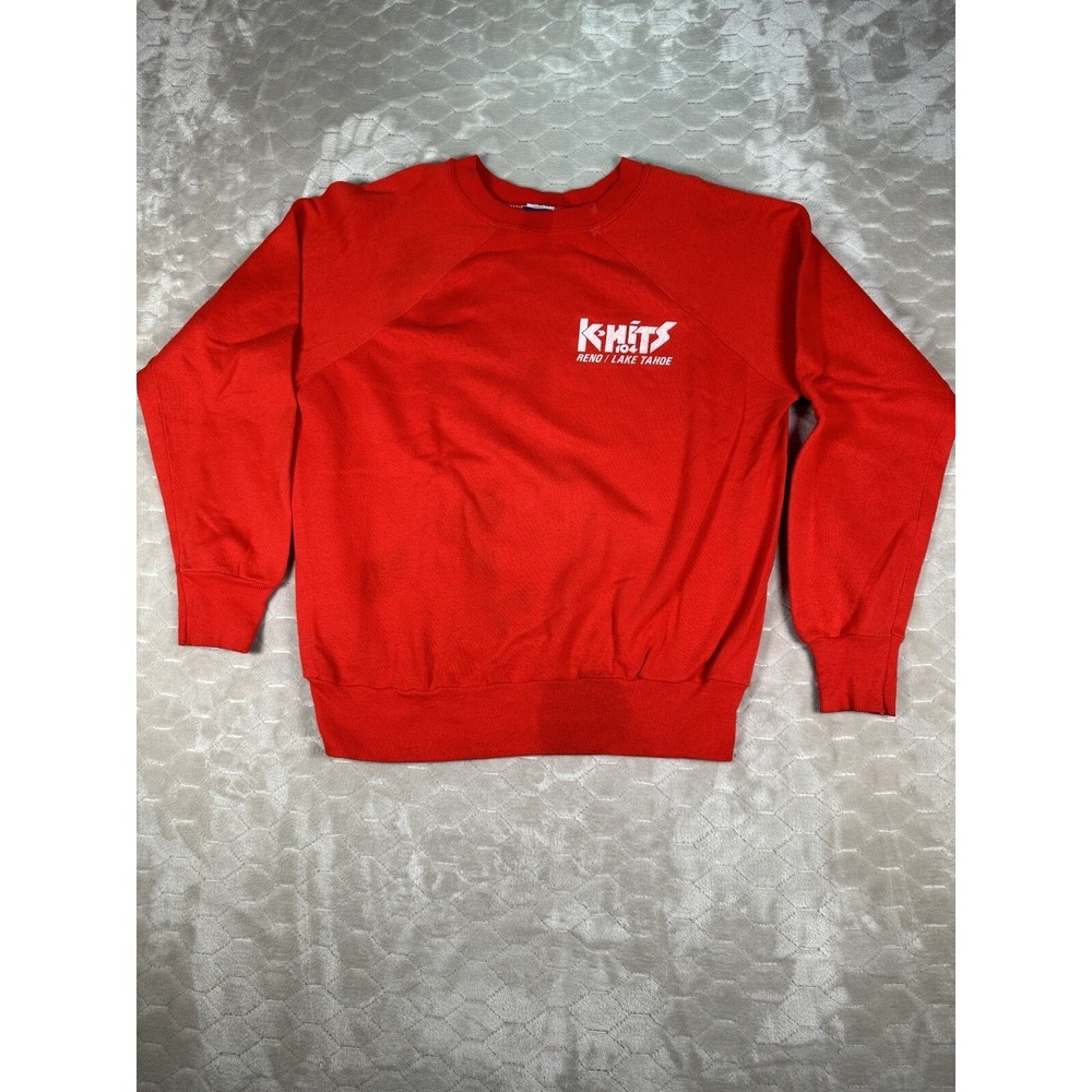 VTG 80s K-HITS 104 Reno Tahoe Radio Station Sweatshirt Sz M/L Pannill